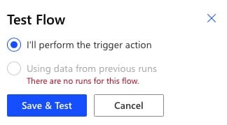 Save & Test the Flow