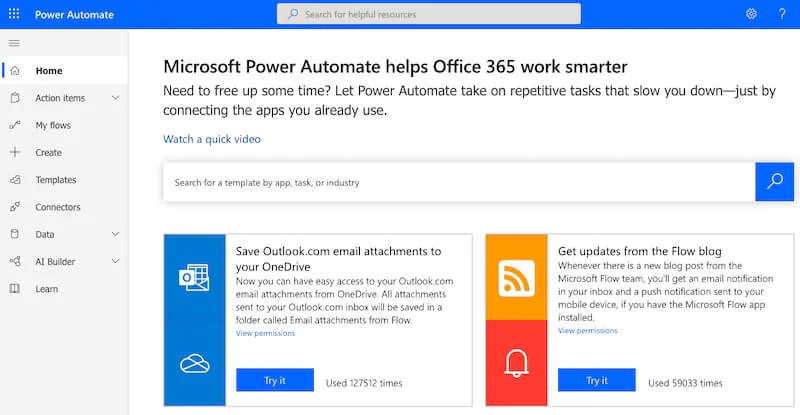 power Automate dans Microsoft 365