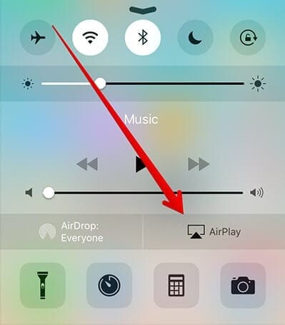 tap on airplay