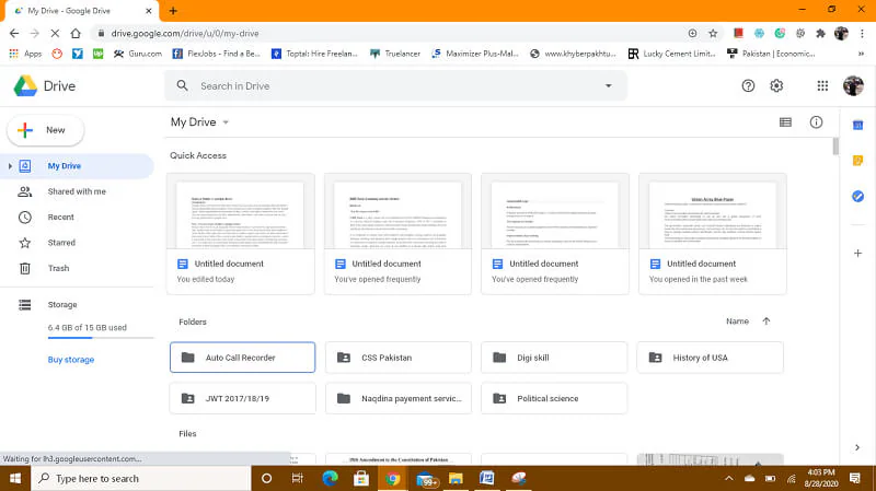 copy google drive folder to another account