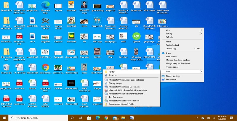 Create folder on desktop