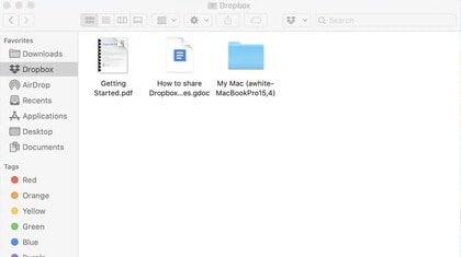 how to open a dropbox link from an email