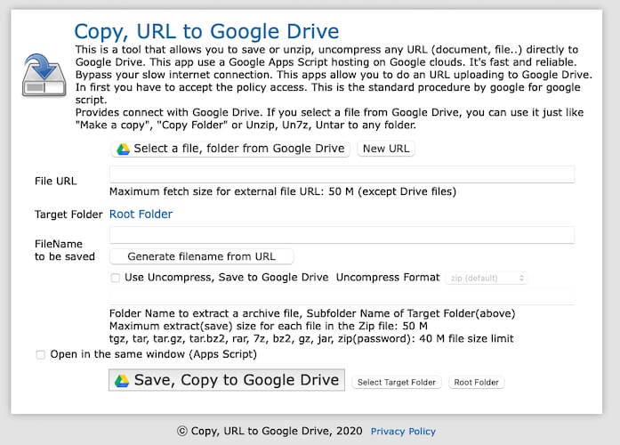 google Drive dans un logiciel cemplacementt FTP