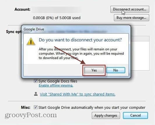 how to delete files from google drive but keep on pc