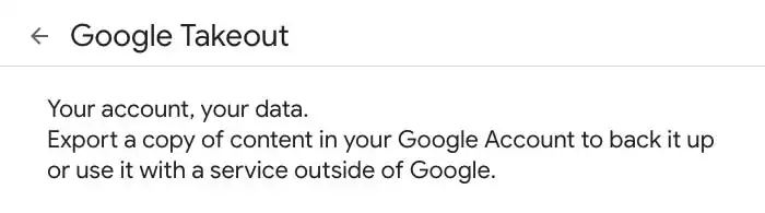 Google Takeout