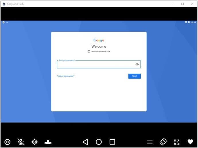 login in to your google account