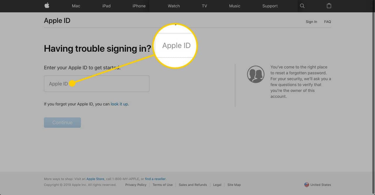 désactivation rapide de l'identifiant Apple 3