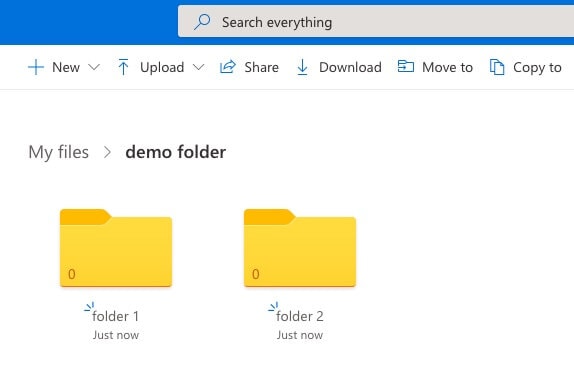 Download-Option auf der Microsoft OneDrive-Oberfläche
