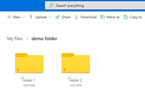 Download-Option auf der Microsoft OneDrive-Oberfläche