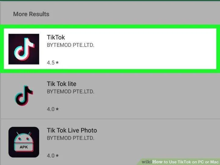 tiktok application for pc