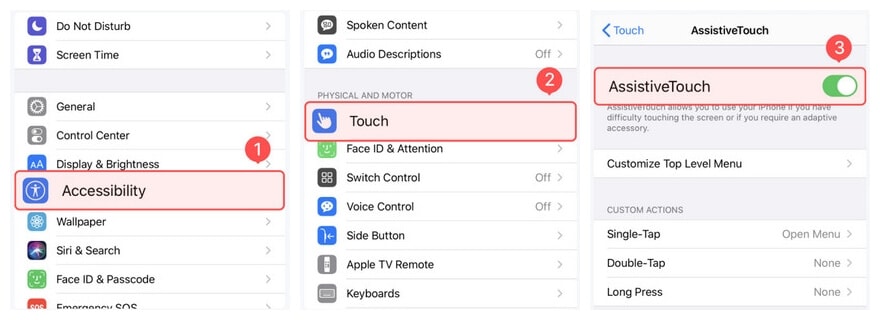 assistive touch funktion aktivieren