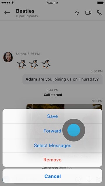 forward your skype recording on phone