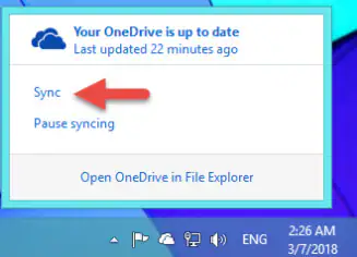 sync onedrive