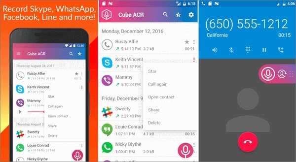 cube call recorder interface