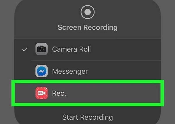 open screen recording settings