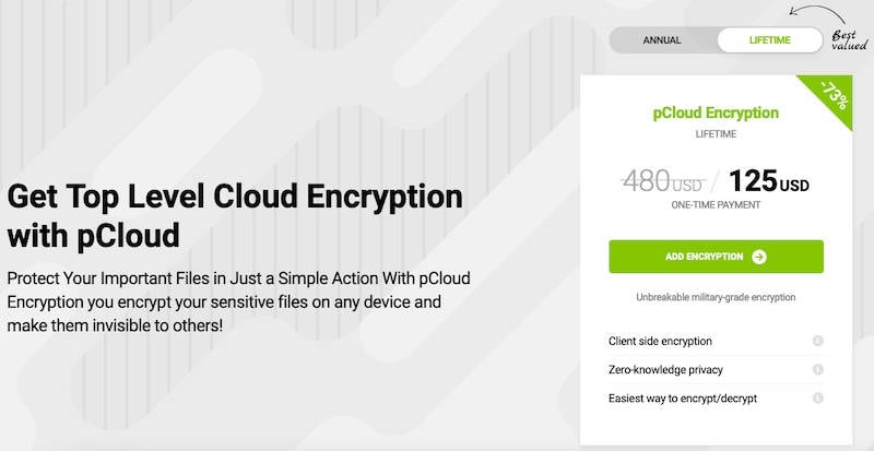 pCloud oferece criptografia de conhecimento zero para máxima privacidade e segurança