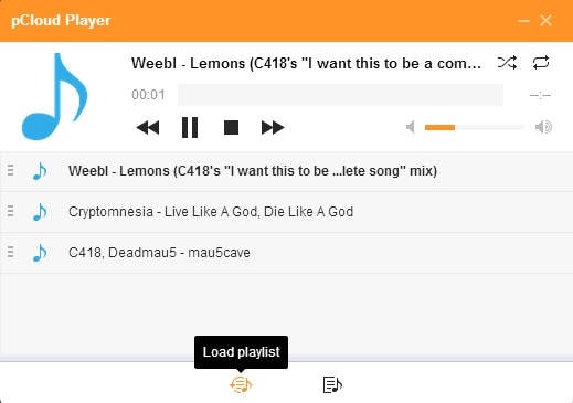 pCloud oferece reprodutor de áudio embutido