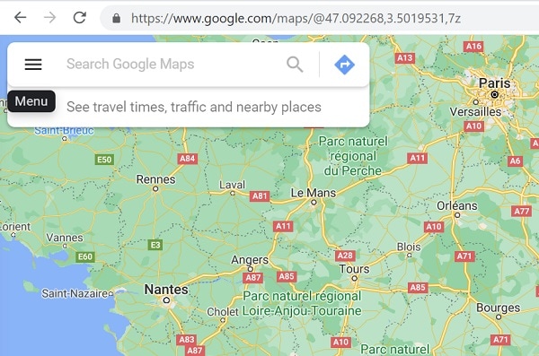 Google Maps More Option