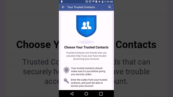 choose your trusted contacts
