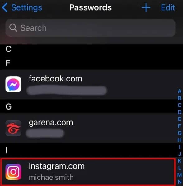 Instagram-password