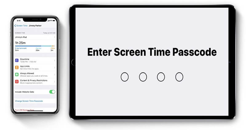 find screen time passcode