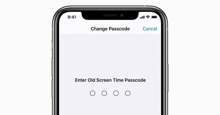 Screen Time passcode