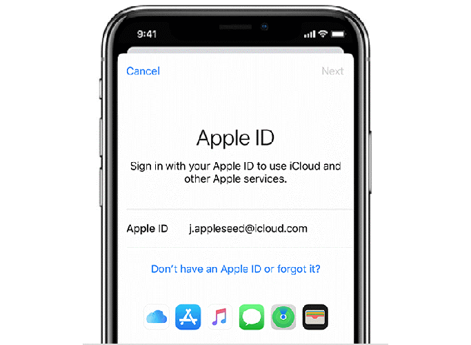 Reset your apple ID