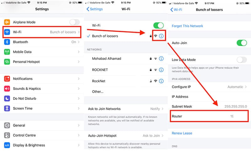 Settings and click on Wi-Fi
