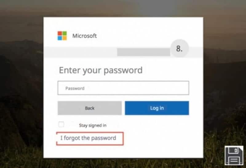 click forgotten my passwords