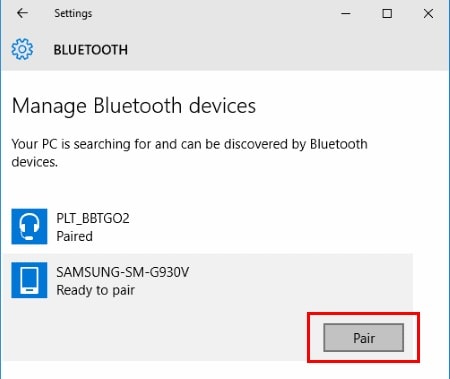 transferring files from android to pc via bluetooth
