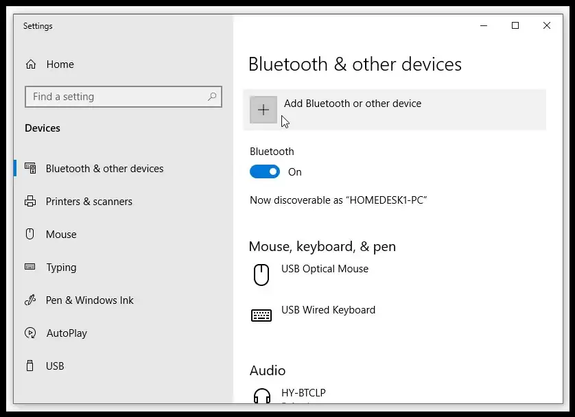 adicionar um dispositivo bluetooth