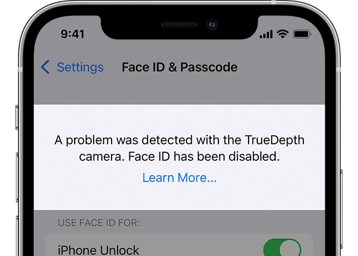 error de face id