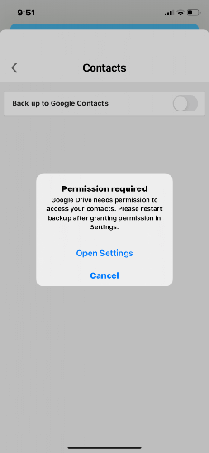 allow permission to access the data