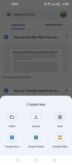 transfer with google drive 04 