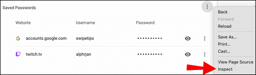 Export Passwords