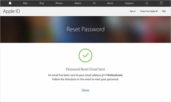  e-mail de réinitialisation du mot de passe 