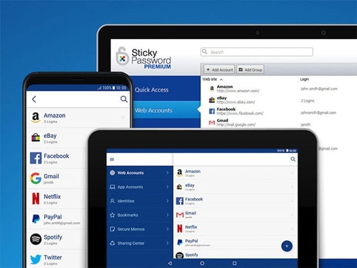 sticky password manager