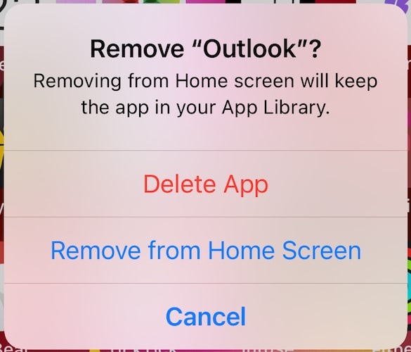 confirming app deletion on iphone