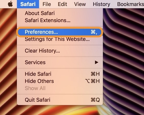 safari preferences mac