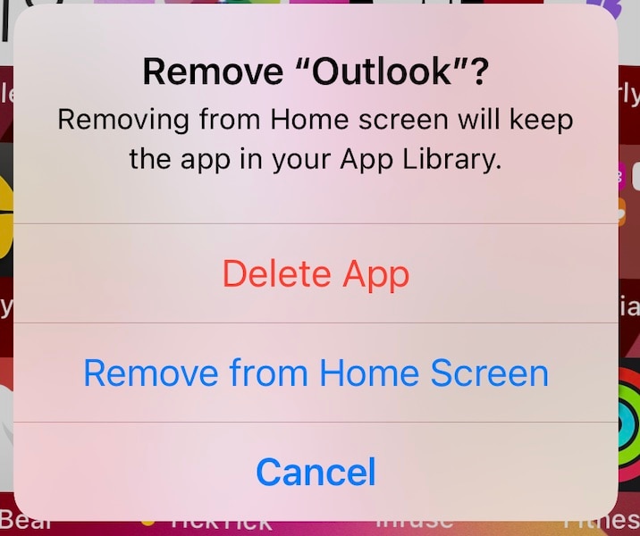 eliminare app su iPhone 2