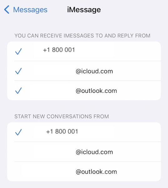 correggere le impostazioni dei messaggi in iOS