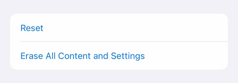 reset iphone settings and erase iphone