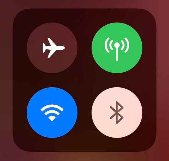 bluetooth disabled (greyed out)