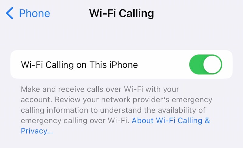 ativar chamadas wi-fi calling