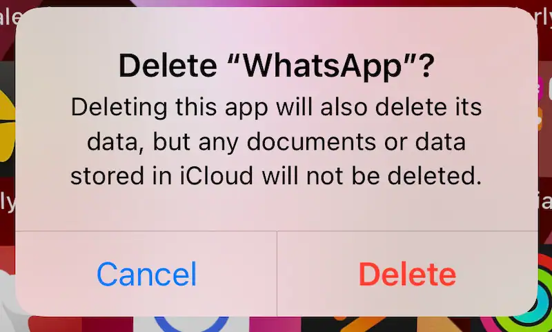 WhatsApp verwijderen op IOS 3