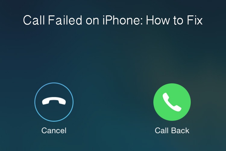 call failed on iphone