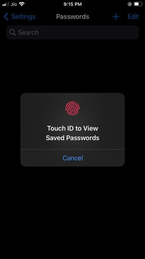 verify touch id