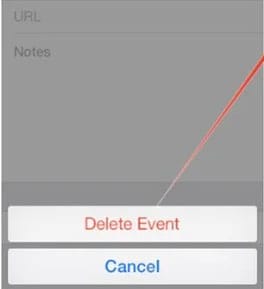 delete events permanentlyr