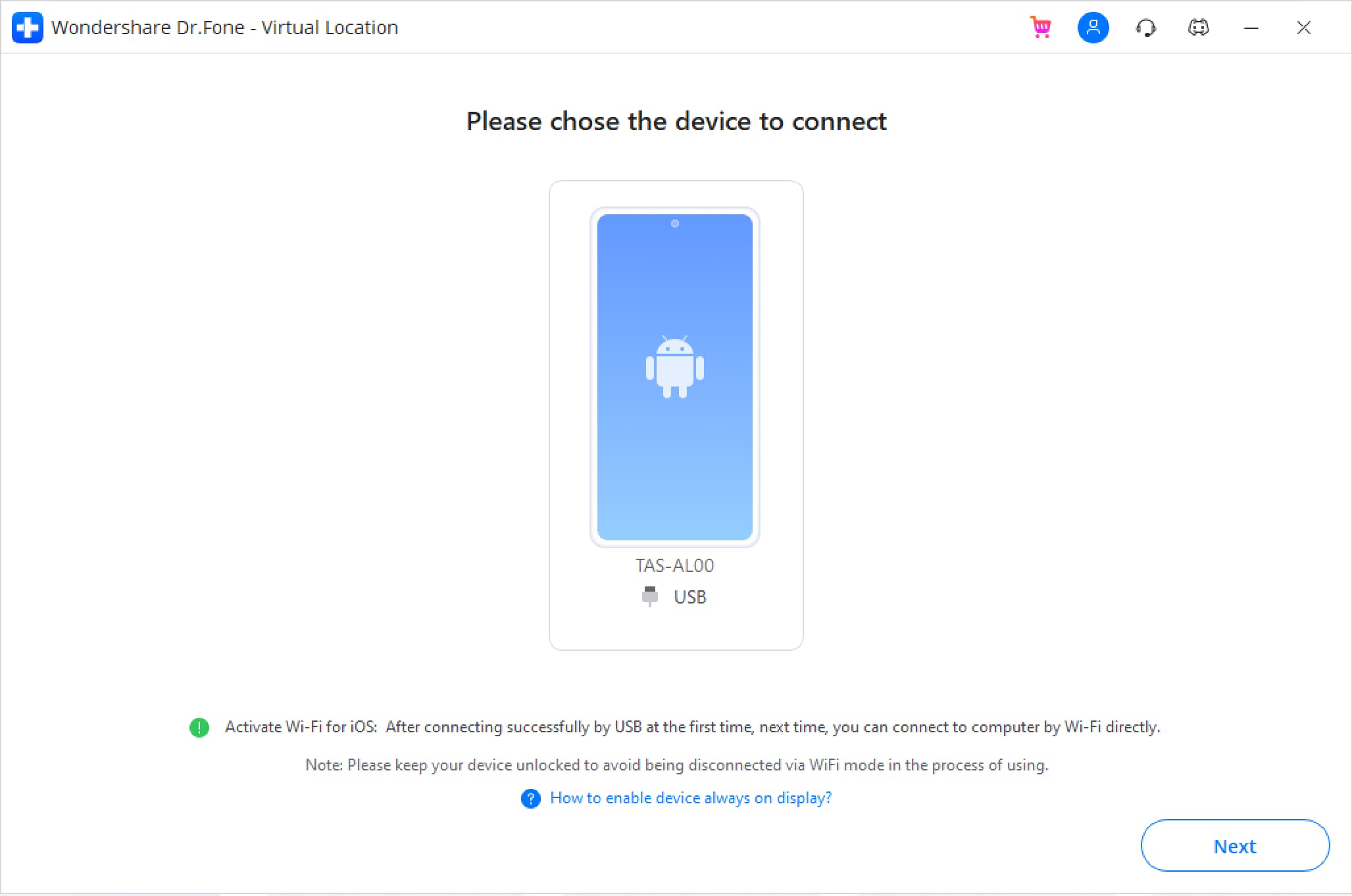 cambia la posizione su hinge per Android