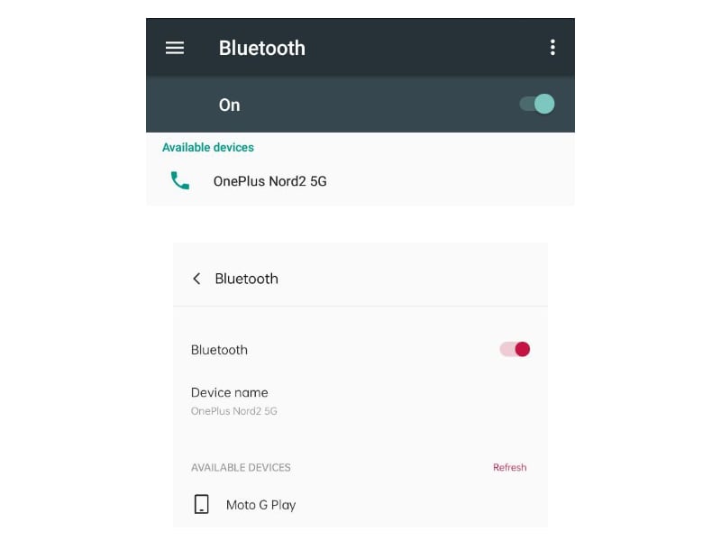 transfer contacts via bluetooth android